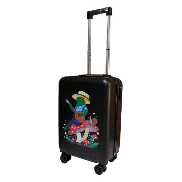 Чемодан Lats XS (арт.707) Лягушки, черный