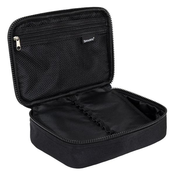 Пенал детский Brauberg 1 отд черный 21х15см 272348