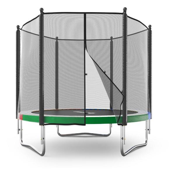 Батут каркасный UNIX line Simple 8 ft с внешней защитной сеткой, общий диаметр 244 см, до 140 кг, большой, детский батут для улицы, цветной