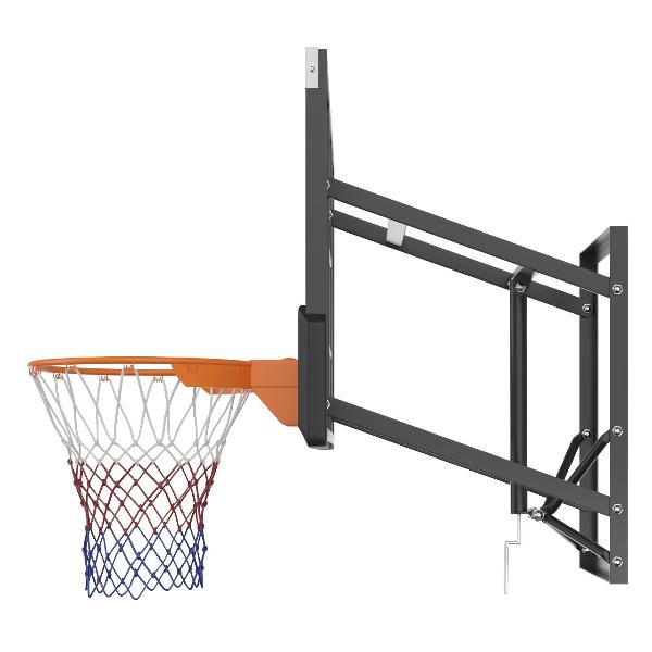 Баскетбольный щит из поликарбоната в стальной раме UNIX line размер щита 140х80 см (50"x32"), диаметр кольца R45