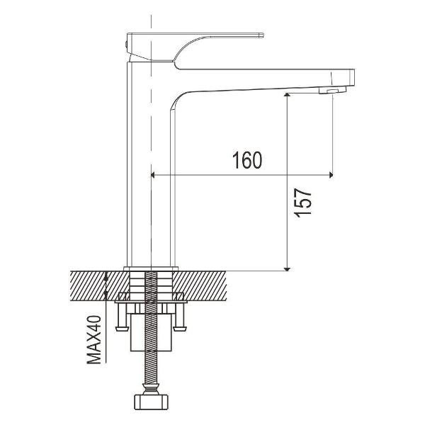 Смеситель Rose R1001H