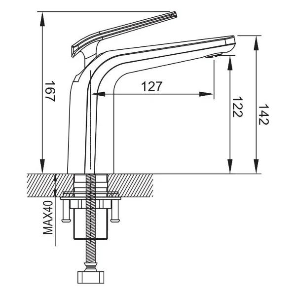 Смеситель Rose R3901H