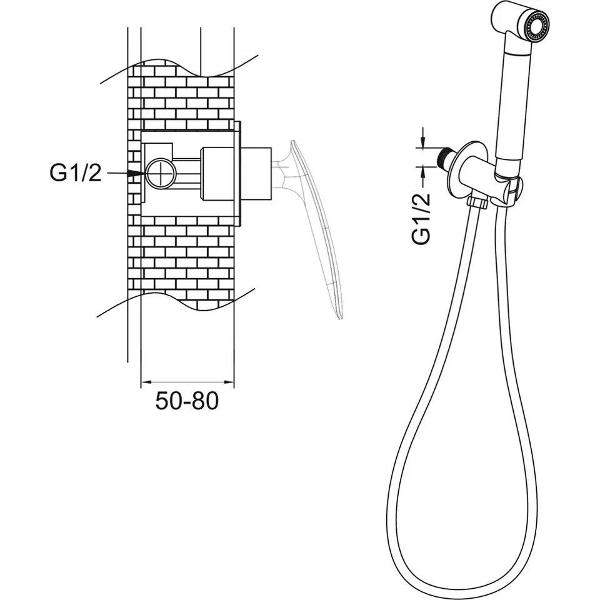 Гигиенический душ Rose R1105H