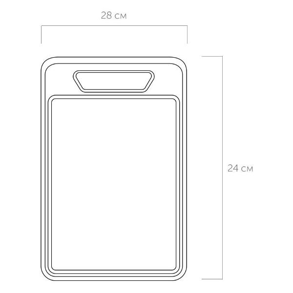 Доска разделочная 37*25см Nadoba OLIVIA 724520