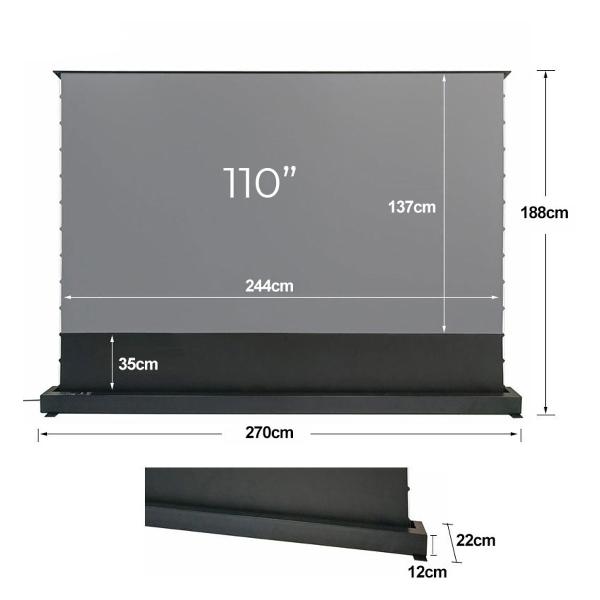 Экран для видеопроектора S'ok USFE-244x137-BK