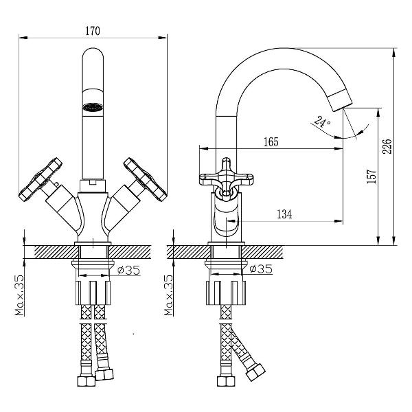 Смеситель Rossinka RS39-62U