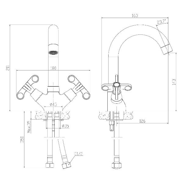 Смеситель Rossinka RS42-62