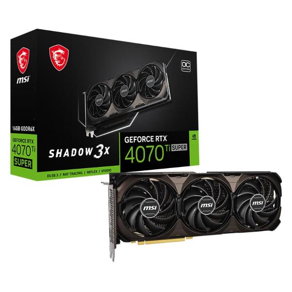 Видеокарта MSI GeForce RTX 4070 Ti SUPER 16G SHADOW 3X OC