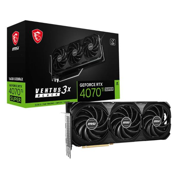 Видеокарта MSI GeForce RTX 4070 Ti SUPER 16G VENTUS 3X BLACK OC