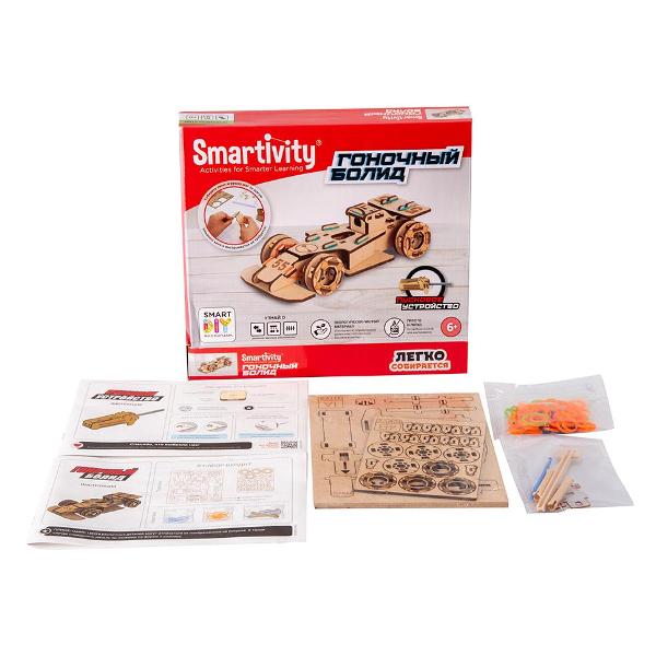 Конструктор деревянный детский Smartivity Гоночный Болид фото