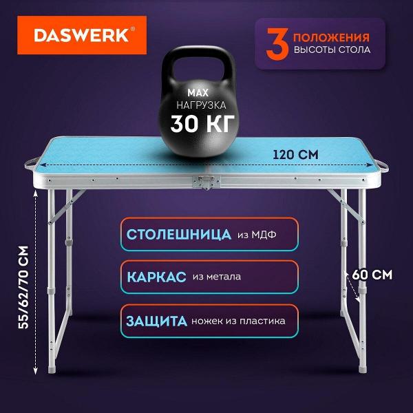 Набор складной мебели DASWERK 1 стол, 4 стула 680045