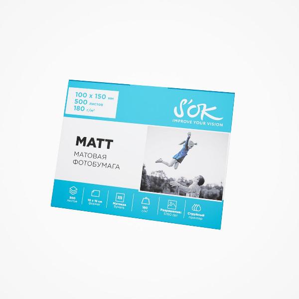 Фотобумага для принтера S'ok SA6180500M