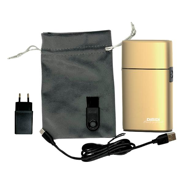 Профессиональный шейвер электробритва DiBiDi PRO LEVEL, роторный, встроен триммер, LED-индикатор, время работы 120 минут, Матовое золото