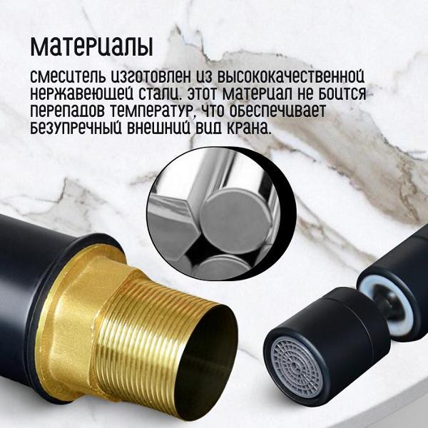 Смеситель HOMIUM One Black 01 черный