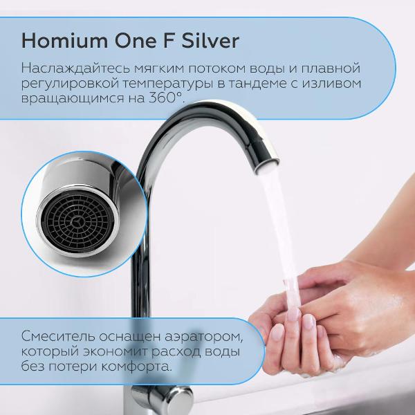 Смеситель HOMIUM One F серебристый