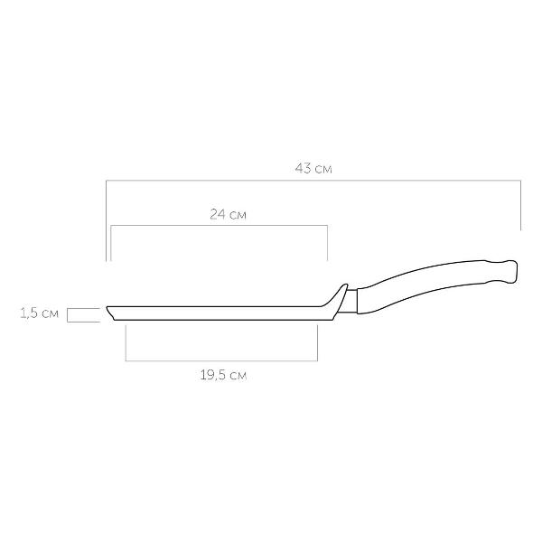Сковорода блинная 24 см Nadoba VIKKI (кованый алюминий)
