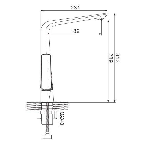 Смеситель Rose R1313