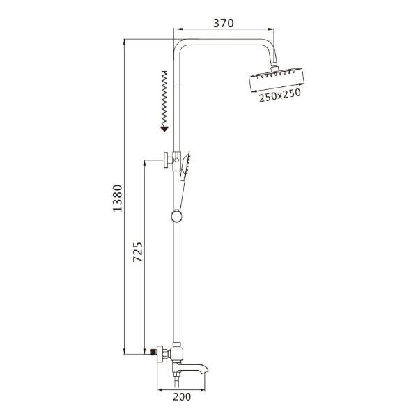Душевая система Shevanik S3096T