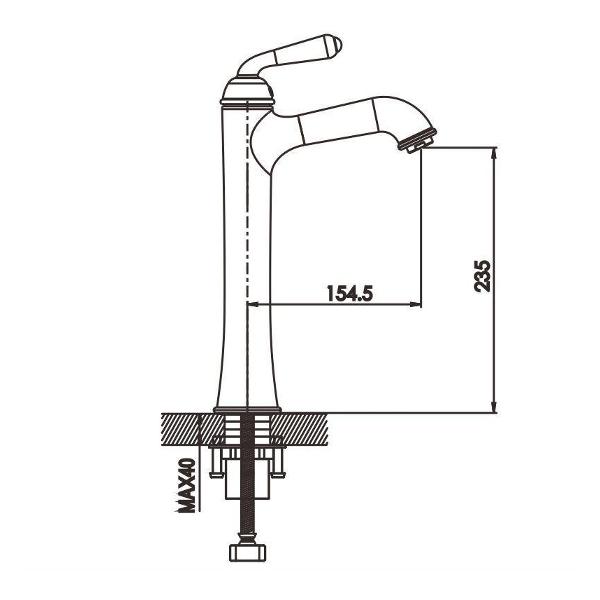 Смеситель Rose R0211E