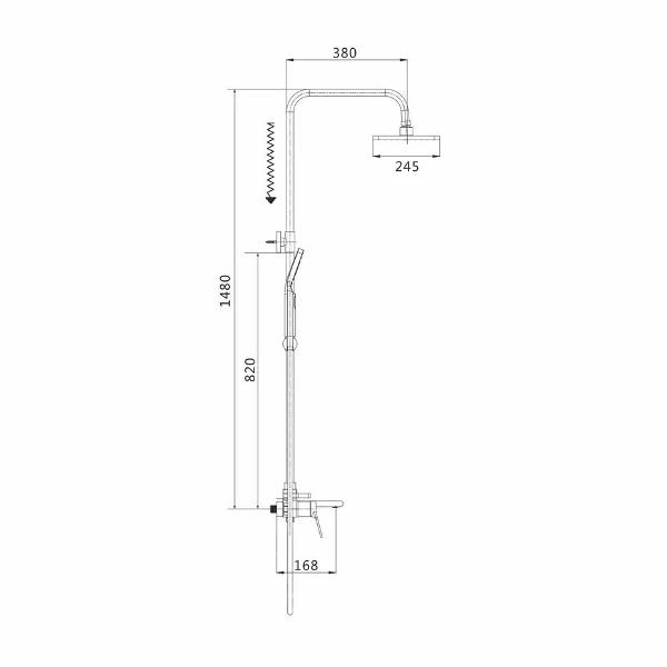 Смеситель для кухонной мойки Shevanik S8336