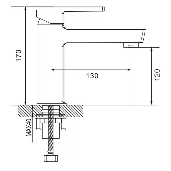 Смеситель Rose R1801G-1