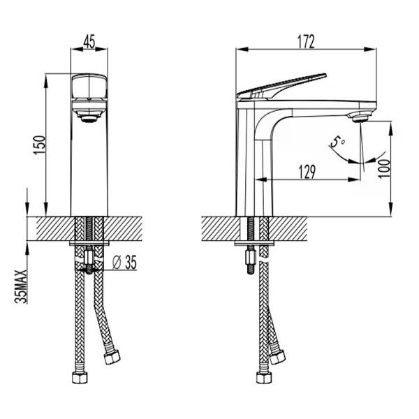 Смеситель AQUAme Imola AQM6710GM