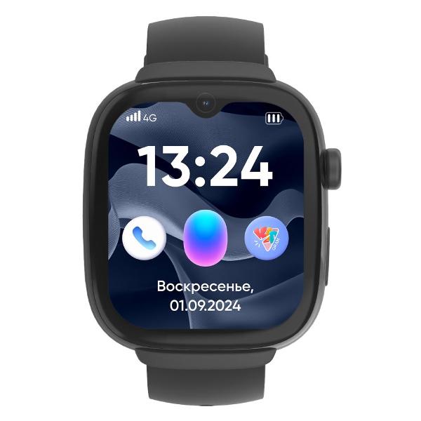 Часы с GPS трекером Elari KidGram Watch 4G черный