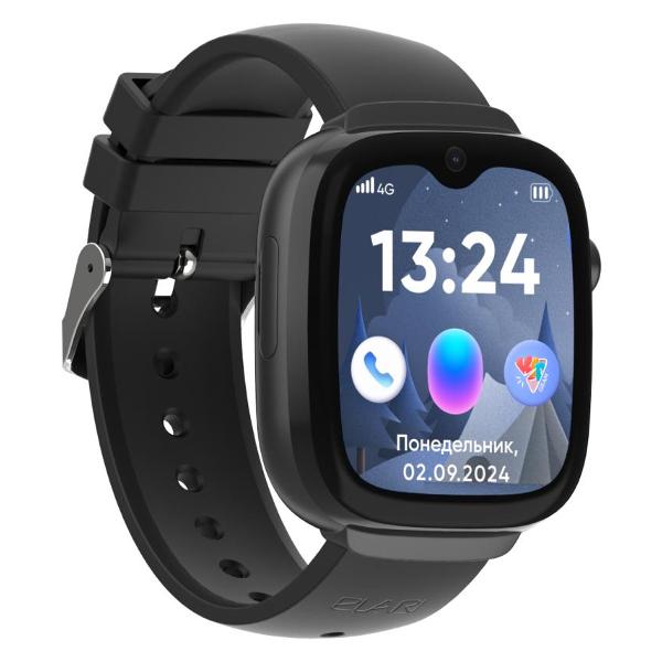 Часы с GPS трекером Elari KidGram Watch 4G черный