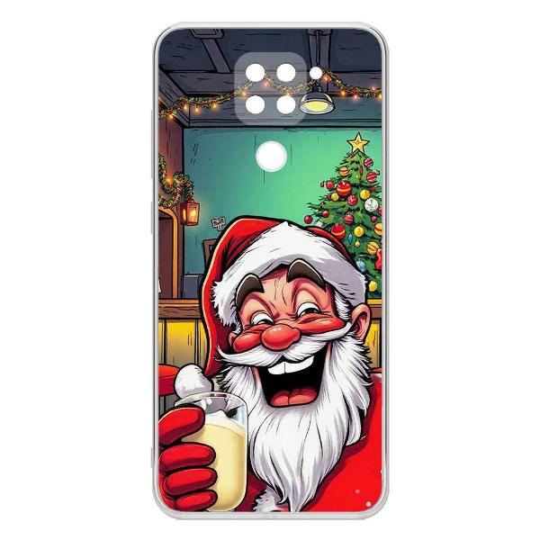 Чехол Krutoff Clear Case Дед Мороз для Redmi Note 9