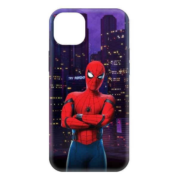Чехол Krutoff Человек-Паук На крыше для iPhone 15 Plus фото