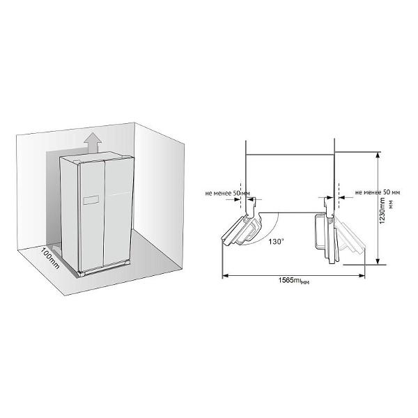 Холодильник (Side-by-Side) Korting knfs 94099 xn