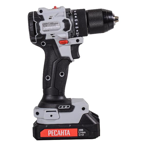 Шуруповерт аккумуляторный Ресанта ДА-20-2ЛК-БП 75/14/15