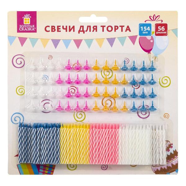 Набор свечей для торта Золотая сказка 591448