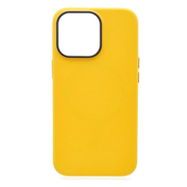 Чехол Leather Co. для iPhone 16 Pro желтый фото