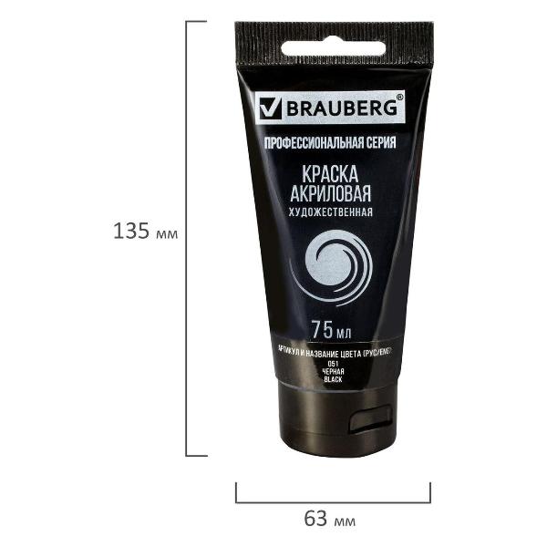 Краски Brauberg черные 2шт по 75мл глянец 192422