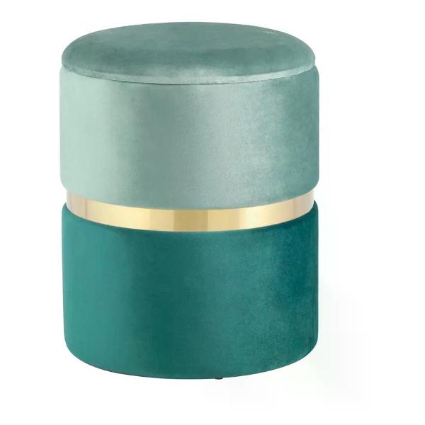 Пуф Stool Group Кэрри с ящиком, велюр бирюзовый