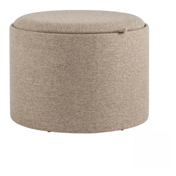 Пуф Stool Group с ящиком Хюгге L, рогожка бежевая
