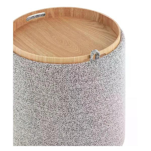 Пуф Stool Group с ящиком Хюгге S, букле серый