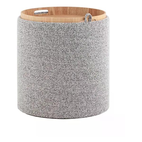 Пуф Stool Group с ящиком Хюгге S, букле серый