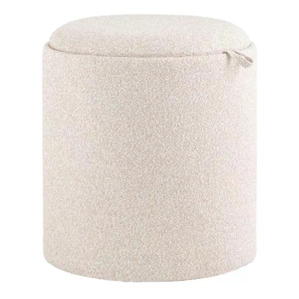 Пуф Stool Group с ящиком Хюгге S, букле бежевый фото