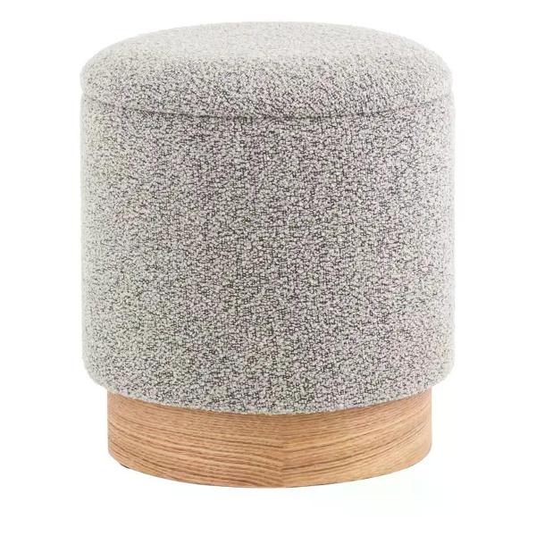 Пуф Stool Group с ящиком Холли XS, букле серый