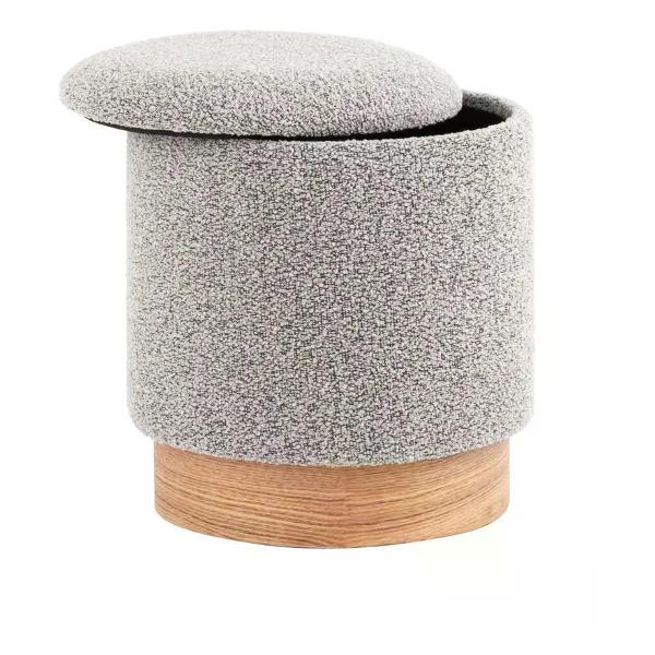 Пуф Stool Group с ящиком Холли XS, букле серый