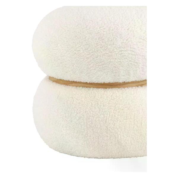 Пуф Stool Group Полли S, тедди, белый