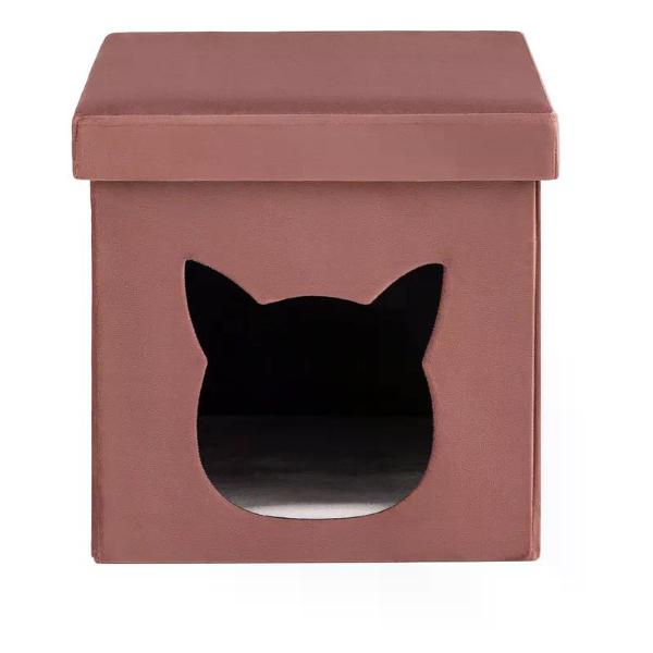 Пуф Stool Group складной с ящиком Store Pet, розовый