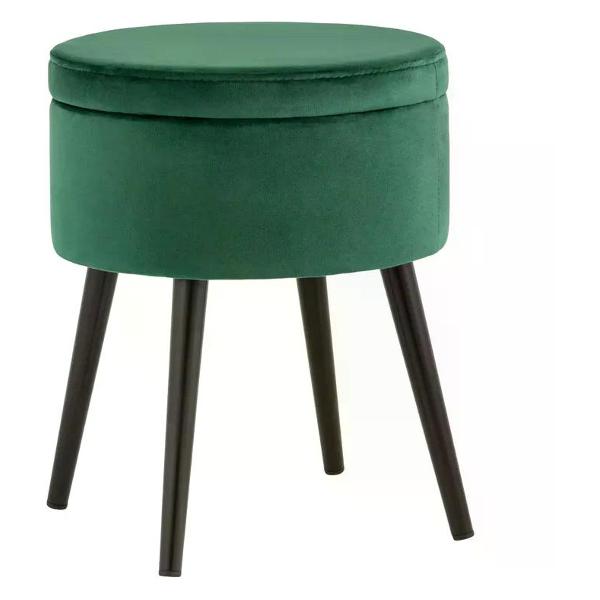 Пуф Stool Group с ящиком для хранения Клайс велюр зелёный