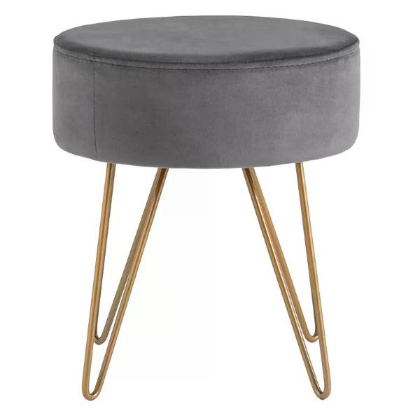 Пуф Stool Group Спейси велюр серый фото