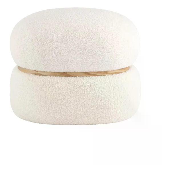 Пуф Stool Group Полли L, тедди, белый