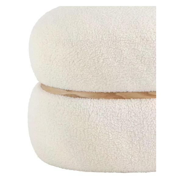 Пуф Stool Group Полли L, тедди, белый