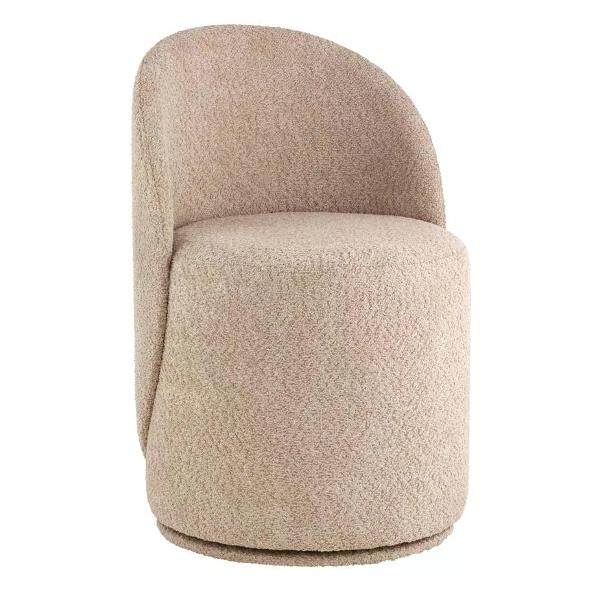 Пуф Stool Group Loreen вращающийся букле капучино