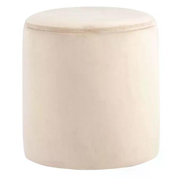 Пуф Stool Group круглый Taks велюр молочный
